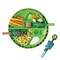 Constructive Eating Utensil, Divided Plate, and Placemat Set for Kids and Toddlers